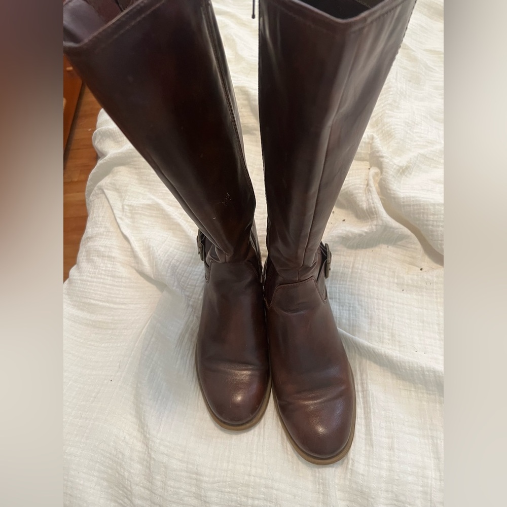Kim rogers brown knee high boots size 6mw